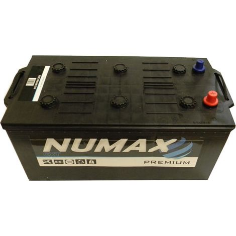 Numax – Batterie de démarrage poids lourds 632 – 12V 225Ah – Intensité 1100A – Technologie classique CA/CA – Prête à l'emploi (1/3)