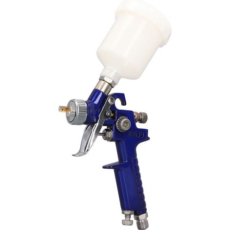 Pistolet à peinture HVLP avec manomètre, buse de 0,8 mm, pot de 125 ml (1/5)