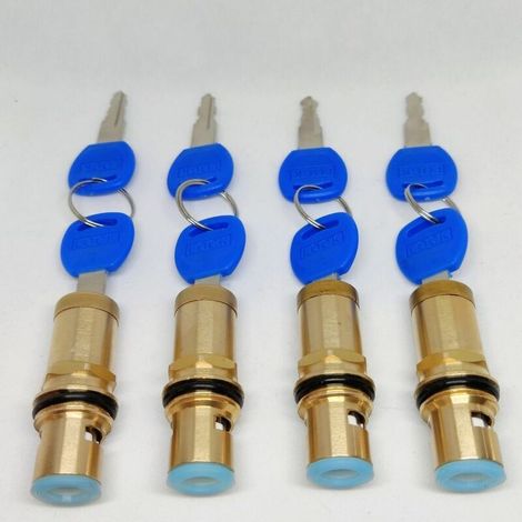4Pcs Cartouches De Robinet Mitigeur Vannes De Robinet De Remplacement En Laiton Cartouche De Disque En Céramique Robinet De Robinet Chaud Et Froid Pour Robinet De Cuisine De Salle De Bain (1/4)