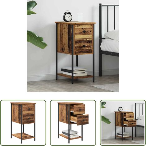 Rangement chambre - Cabinet de chevet Bois ancien 32 x 42 x 70 cm Bois d'ingénierie (1/5)