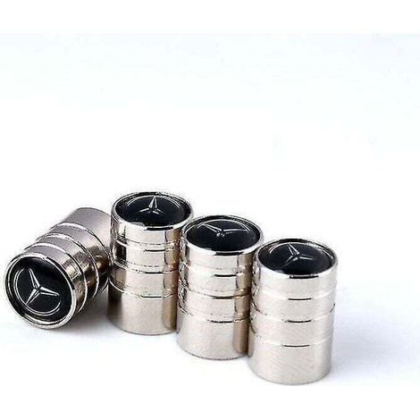Bouchon de Valve de Pneu de Voiture Bouchon de Valve approprié Bouchon de Valve de Pneu en métal (Mercedes-Benz, 8 Packs)