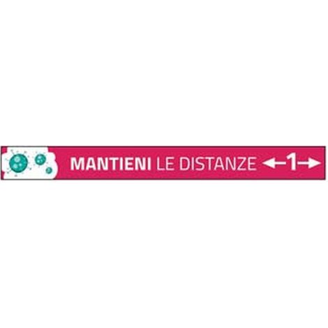 10PZ STRISCE ADESIVE CALPESTABILI MANTIENI LE DISTANZE CM.10X100
