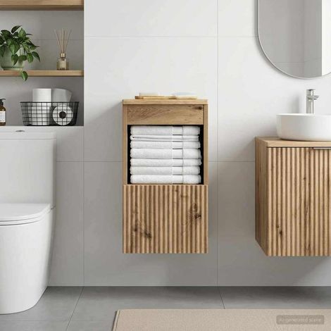 Mueble de Cuarto de Baño Roble Artesanal 30 x 35 x 50 cm