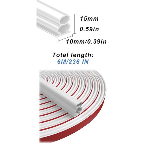 6m Joints de porte autocollants,10 15mm,Joints de porte étanches,Joints de porte en caoutchouc,Bande d'étanchéité pour porte,utilisé pour sceller les interstices des portes et fenêtres.