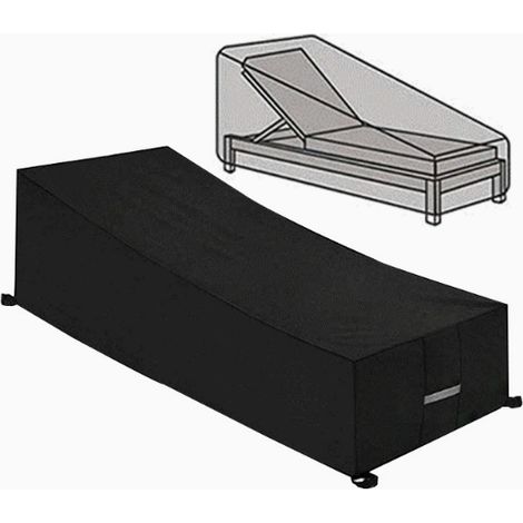 Funda para tumbona de jardín, plegable, 210D, poliéster impermeable y resistente al polvo - 210 x 75 x 80 cm
