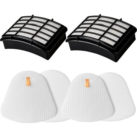 Lntyq 2er-Pack Hepa- und Filzfilter-Ersatz für Shark Navigator Lift-Away ZU503AMZ NV350 NV351 NV352 NV355 NV356E NV357 NV360 NV370 NV391 UV440 UV490 UV500 UV540 UV541 UV550 Staubsauger. XFF350- und XH (1/5)