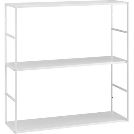 [NEUWERTIG] B-Ware Hängeregal Metall Regal 60x60cm Weiß matt Wandregal Fachboden 10kg Tragfähigkeit (1/2)