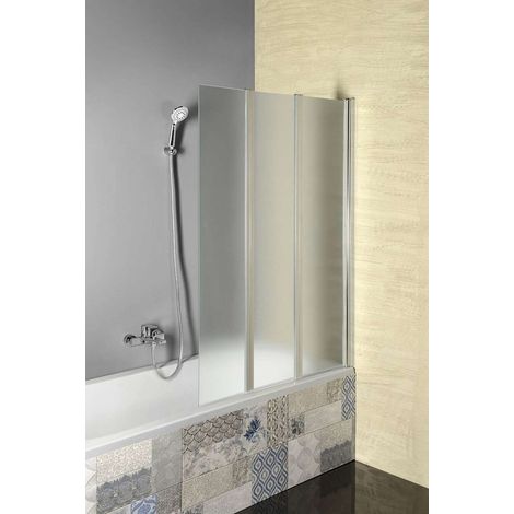 Aqualine Vanda - Parete da bagno 100x140 cm, cromo/vetro opaco AQ1140 (1/5)