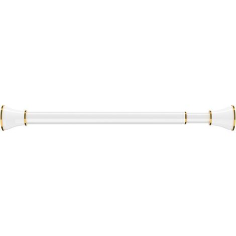 Duschvorhangstange, kein Bohren erforderlich, ausziehbar, Spannstange für Duschkabel, Teleskopstange, 50–80 cm (1 Stück), weiß (1/5)