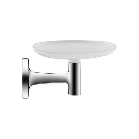 Porte savon Starck T. chroméée incl. Verre blanc mat