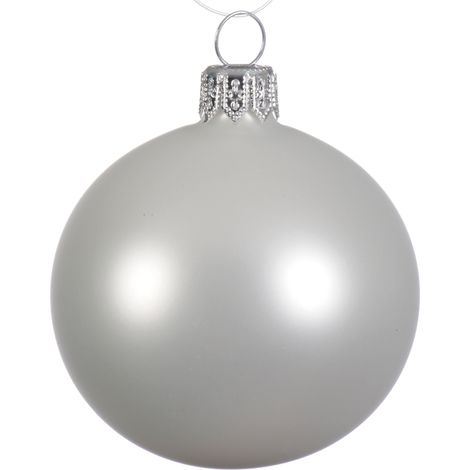 Box 4 Palline Vt Bianco neve Opaca 10 Cm