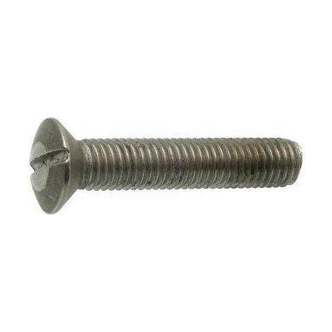 Vis à métaux tête fraisée bombée, fendue inox - Longueur: 40 - Qualite Inox: A4 - Diamètre: 10