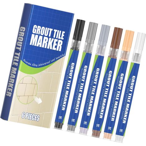 Stylo réparateur de joints pour carrelage - Marqueur de peinture murale pour joints - Stylo de réparation de carrelage mural (1/5)