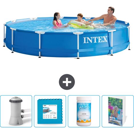Intex Piscine Tubulaire Ronde - 366x76 cm - 5-pièces SCB130 (1/5)