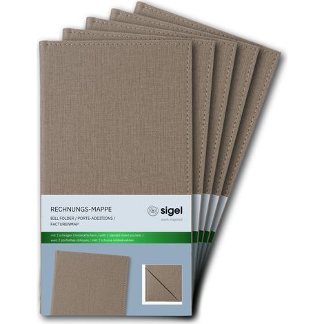 SIGEL RM102 Cartellina porta conto - 1 pezzo - beige - 5 pezzi (1/5)