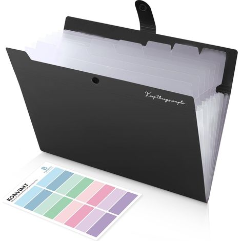 Trieur A4 Organiseur Document Trieur Compartiments Souple Trieur Document Accordeon Plastique 8 Compartiments pour Bureau, École, Maison (1/5)