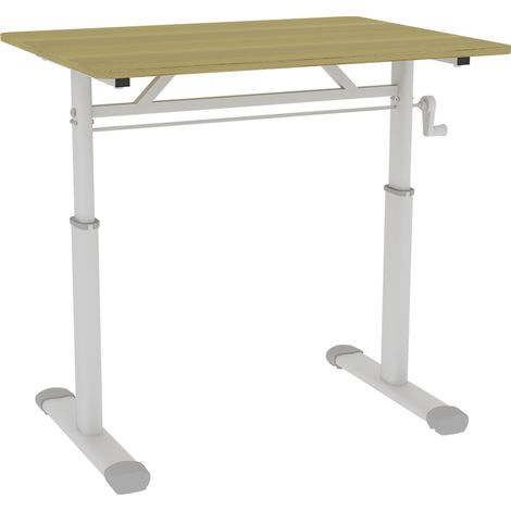 Bureau réglable en hauteur manuel pour enfants et adultes - compact et polyvalent pour maison et bureau (1/5)