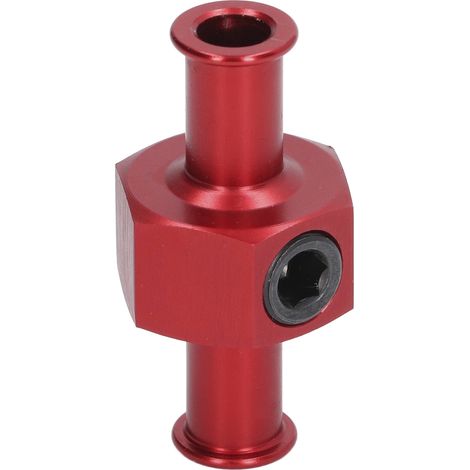 Adaptateur Manomètre Pression Carburant en T, Raccord 3/8in Flexible, Filetage 1/8in NPT, Pièce Auto Universelle, Rouge (1/5)
