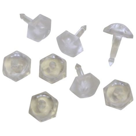 Gardinia Faltenstecker glasklar, 50 Stück Vorhangschienen