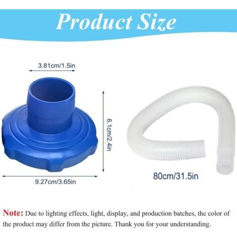 Tuyau et adaptateur pour skimmer de piscine, adaptateur de tuyau in-tex 25016 de 1,5 pouce, pour kits de skimmer de surface, tuyau et adaptateur in-tex Best-Way (tuyau de 75 cm) pour piscines hors sol (1/3)