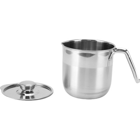 Seau séparateur d'œufs en acier inoxydable 304 blanc avec couvercle pour cuisine Style 2 (1/5)