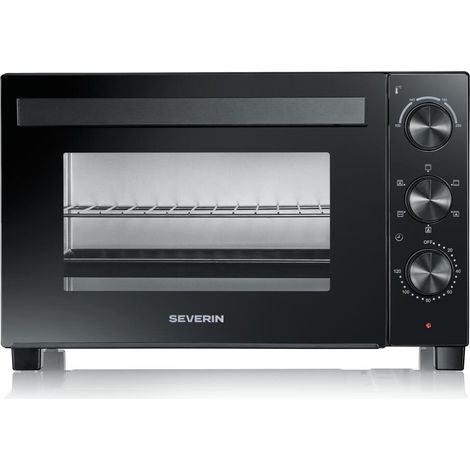 Horno tostador Severin TO 2075, 30 L, 1600 W, negro, con parrilla (1/5)