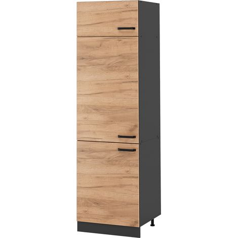 Mobile cucina dispensa R-Line, Rovere dorato/Antracite, 60 cm, Vicco (1/5)