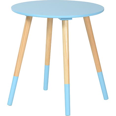 BJARNI - Table Basse Ronde Bleue (1/5)