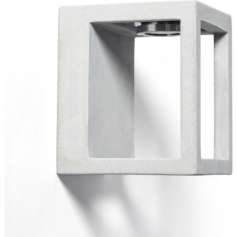 Aplique de Pared Exterior LED Regulable 6W Cemento Varex Gris Piedra