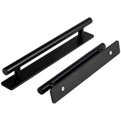 Lot de 2 Poignée de Meuble Autocollante, 150mm Poignées de Porte Coulissante Self-adhesive Furniture Handles pour Tiroir Meuble Cuisine Cuisine Home Decorating,noir (1/3)