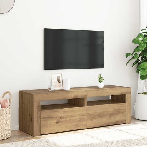 TV-Schrank mit LED Artisan-Eiche 120x35x40 cm Holzwerkstoff (1/5)