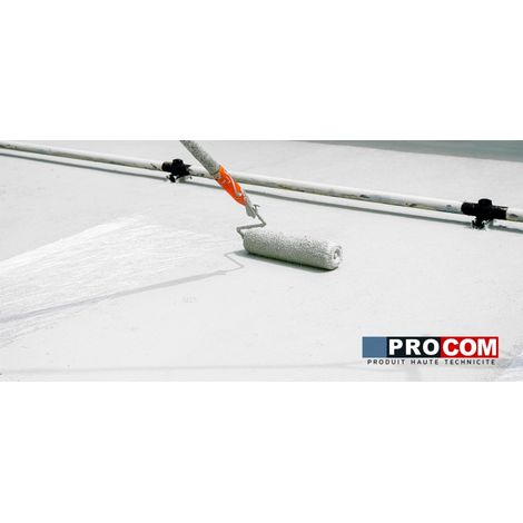 Procom – Peinture pour toiture – Résine d'étanchéité – Réparation fissures et tuiles – Résistant aux intempéries – 10 litres