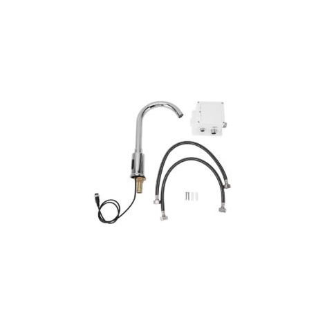 Robinet automatique avec capteur infrarouge, eau froide unique, évier électronique sans contact pour salle de bains et cuisine (1/5)
