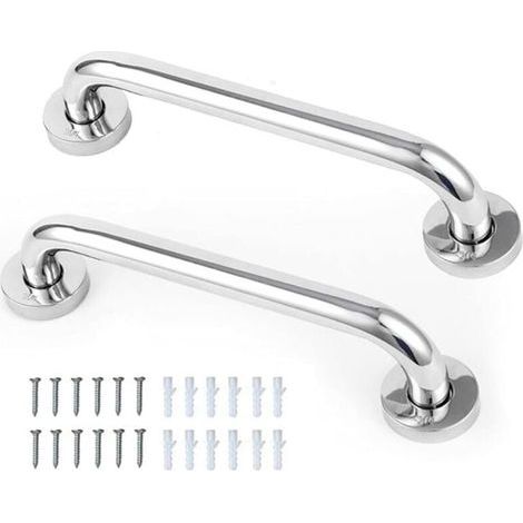 (2 pièces) Rampes de toilettes en acier inoxydable SUS304 - Rampes de 30 cm (1/4)