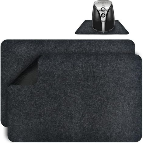 Pieces Black 3045cm Air Fryer Heat Resistant Mat, Kitchen Countertop Heat Resistant Mat for Ninja Air Fryer, Coffee Maker, Blender, Microwave Oven (1/5)