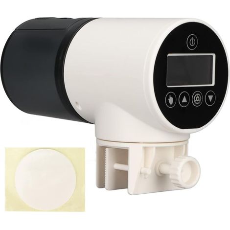 Distributore automatico di cibo per pesci, timer per l'alimentazione, distributore intelligente di cibo per pesci di grande capacità con timer per acquario. (1/4)