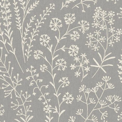 Grandecor Astrid Trail Grey And White Floral Vinyl Wallpaper Botanical Modern (1/4)