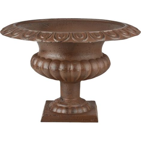 Ac-Deco – Vase Médicis bas L – Résine légère et résistante – Hauteur 30 cm – Diamètre 45.2 cm – Détails sculptés pour jardin