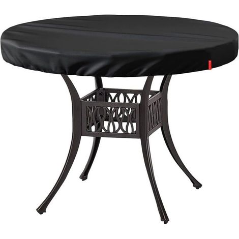 Housse Plateau Table de Jardin Housse Protection Ronde Exterieur Imperméable Anti UV Tissu Oxford Ø114X10cm (1/5)