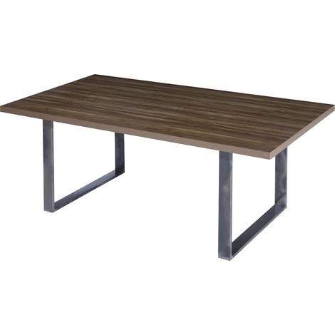 Esszimmertisch MACON Kufentisch Holztisch Esstisch - Nussbaum + Industrial 180x100 cm (1/5)