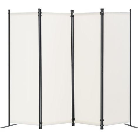 VEVOR Divisorio per Ambienti, Divisori per Ambienti a 4 Pannelli e Schermi Pieghevoli per Privacy, Divisori per Ambienti in Tessuto per Ufficio, Camera da Letto, Sala da Pranzo, Indipendenti, Bianco
