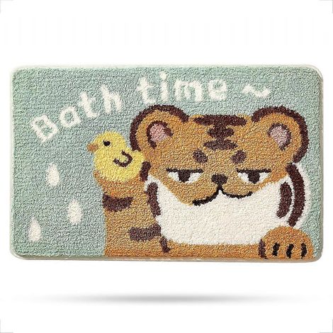 Tapis de bain 40 x 60 cm, antidérapant, en microfibre douce pour salle de bain (1/5)