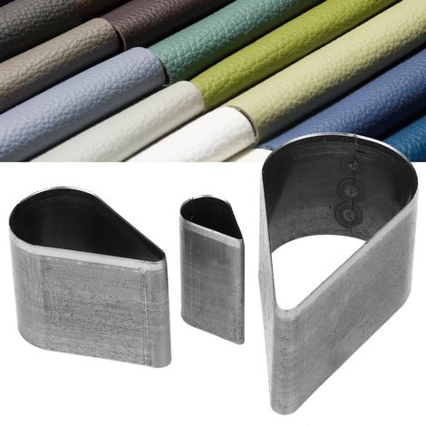 Kit DIY Travail du Cuir - Couteau, Emporte-pièce, Poinçon et Gabarit en Forme de Goutte d'Eau (1/5)