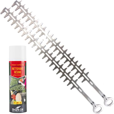 Lame pour taille-haie Stihl HS45 par 2 coupe 600 mm + Nettoyant résine Shark Oil