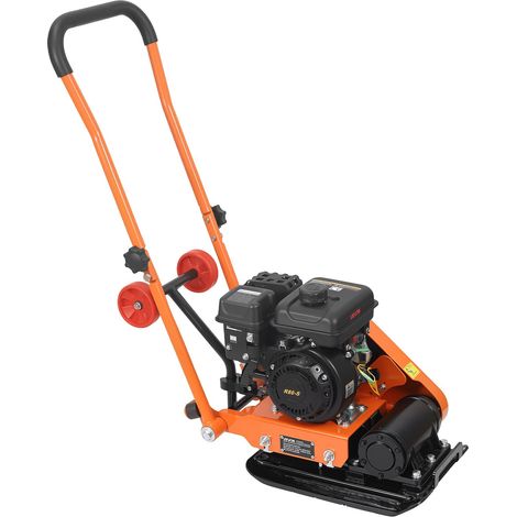 Plaque Vibrante Thermique 8 kN Compacteur à Plaque Vibrante Essence 2 hp pour Pavages, Aménagement Paysager, Asphalte, Fondations, Compactages de Sol, 5250 VPM, Zone de Compactage 41x31,5 cm (1/5)