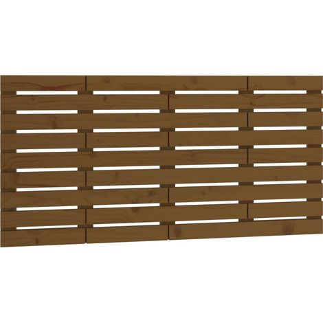 Maison Exclusive - Wand-Kopfteil Honigbraun 146x3x63 cm Massivhol
