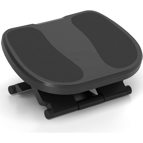 Repose-pieds de bureau, réglable en hauteur sur 3 niveaux, ergonomique, pour bureau à domicile ou au bureau, gris