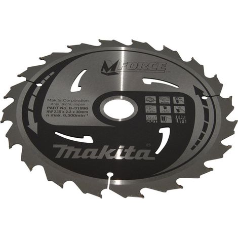 Makita Kreissägeblatt M-FORCE 235/30 mm, 20 Zähne, 1,6 mm, Holz