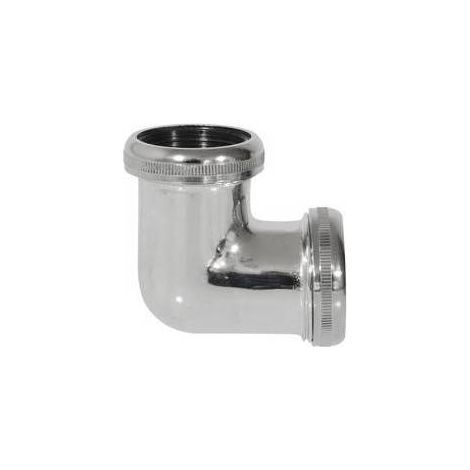 RACCORDO 90° CROMATO CON DUE GHIERE Misura: 1"1/4 x 32