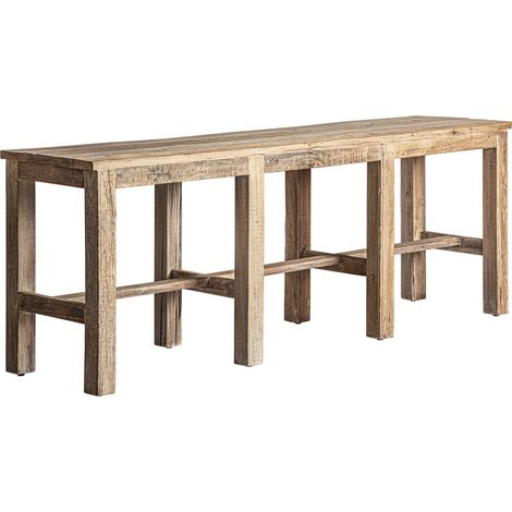 Console en bois style colonial pour salon chic - Bois de pin vieilli naturel (1/5)
